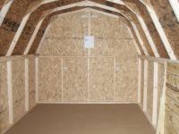 8x12 Madison Mini Barn Style Storage Shed Interior with upgraded flooring