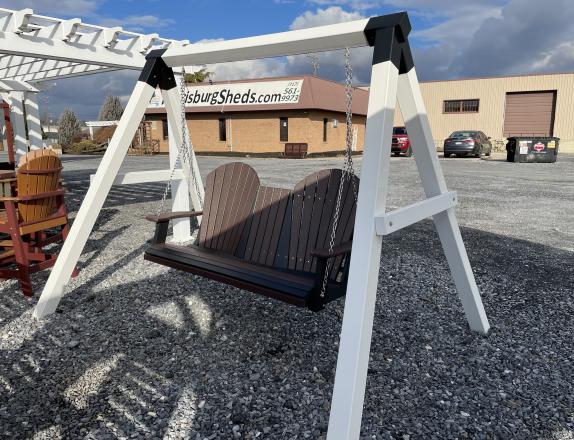 Poly 5ft. Fanback Swing and Vinyl A-Frame from Pine Creek Structures in Harrisburg, PA